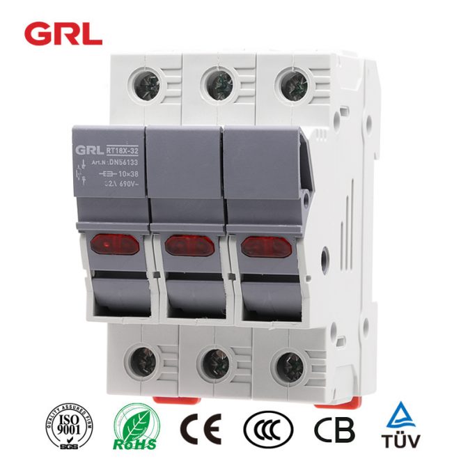 حامل الصمامات GRL RT18-32-3P حجم الصمامات 10 * 38 حامل الصمامات