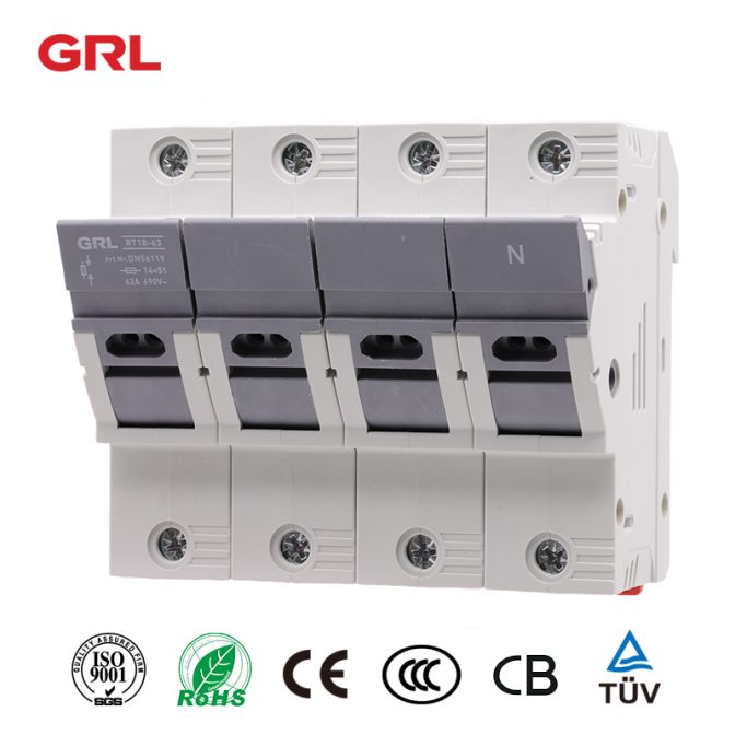 حامل الصمامات GRL RT18X-63-3P + N مع مؤشر الصمام حجم الصمامات 14 * 51